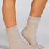 1 paire de chaussettes tricotées, Beige
