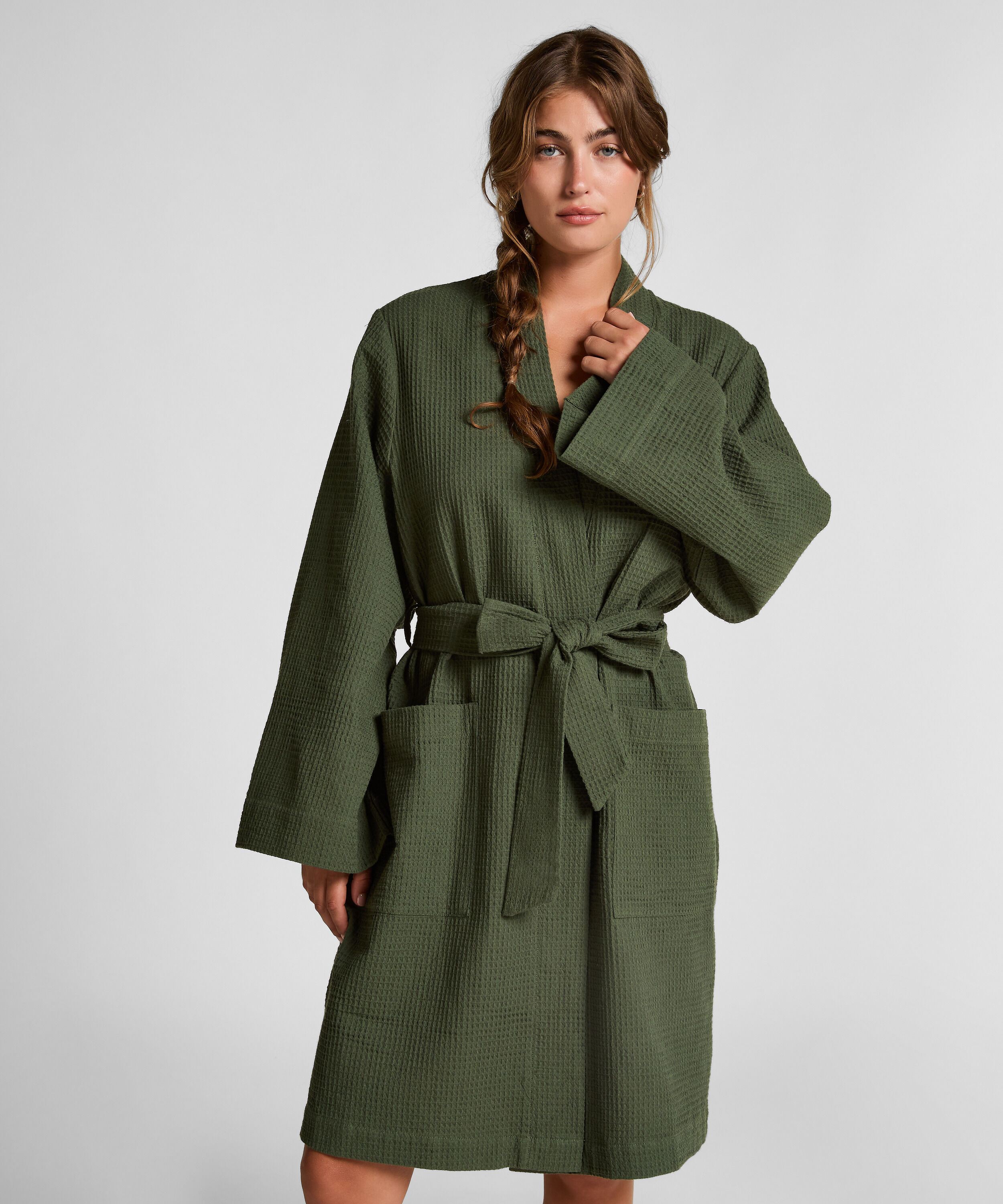 Peignoir gaufré, Vert