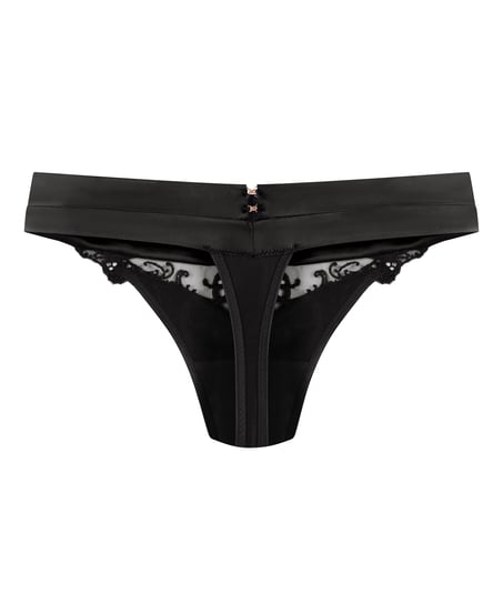 String échancré Sveta, Noir