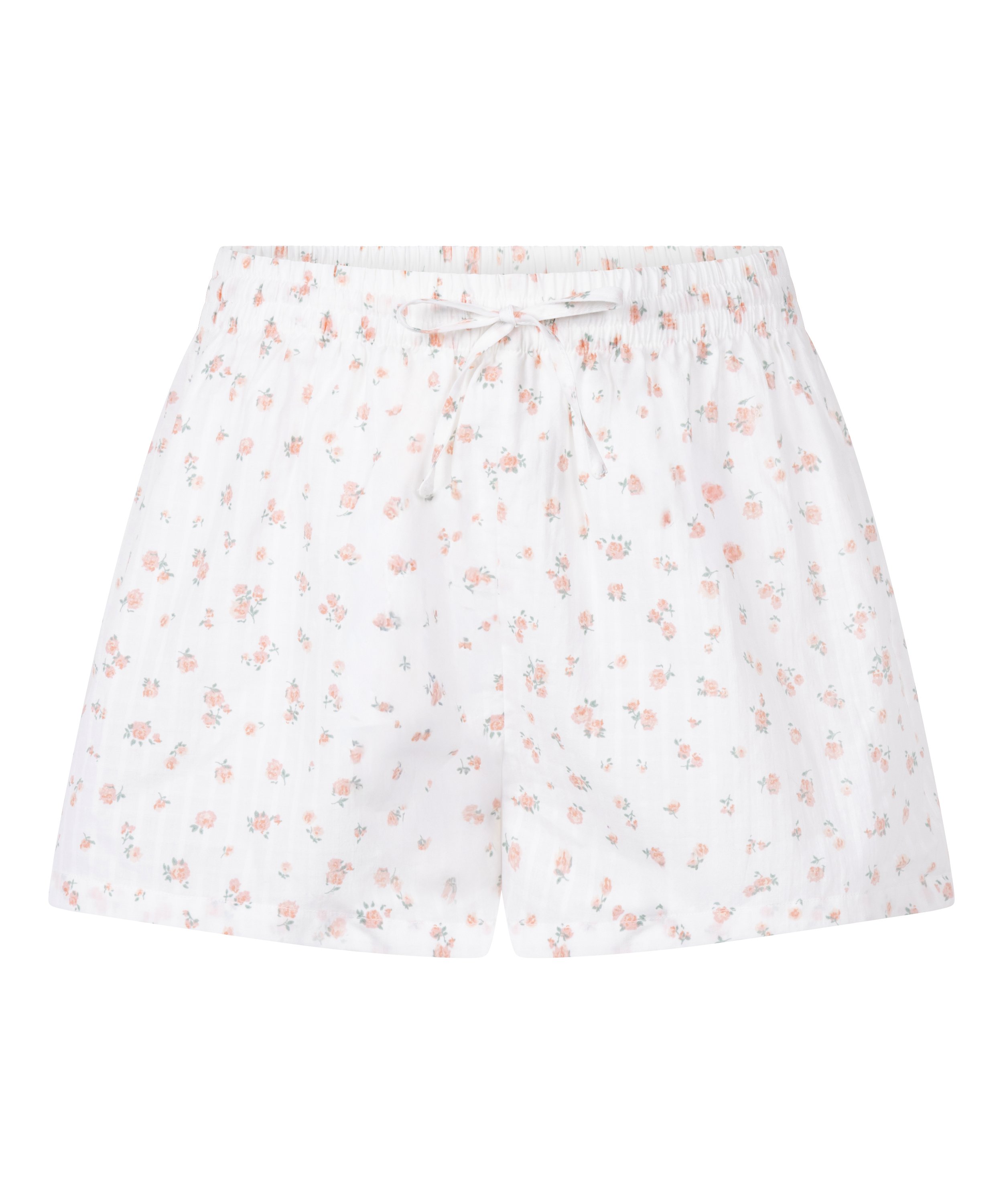 Short de pyjama tissé, Blanc, main