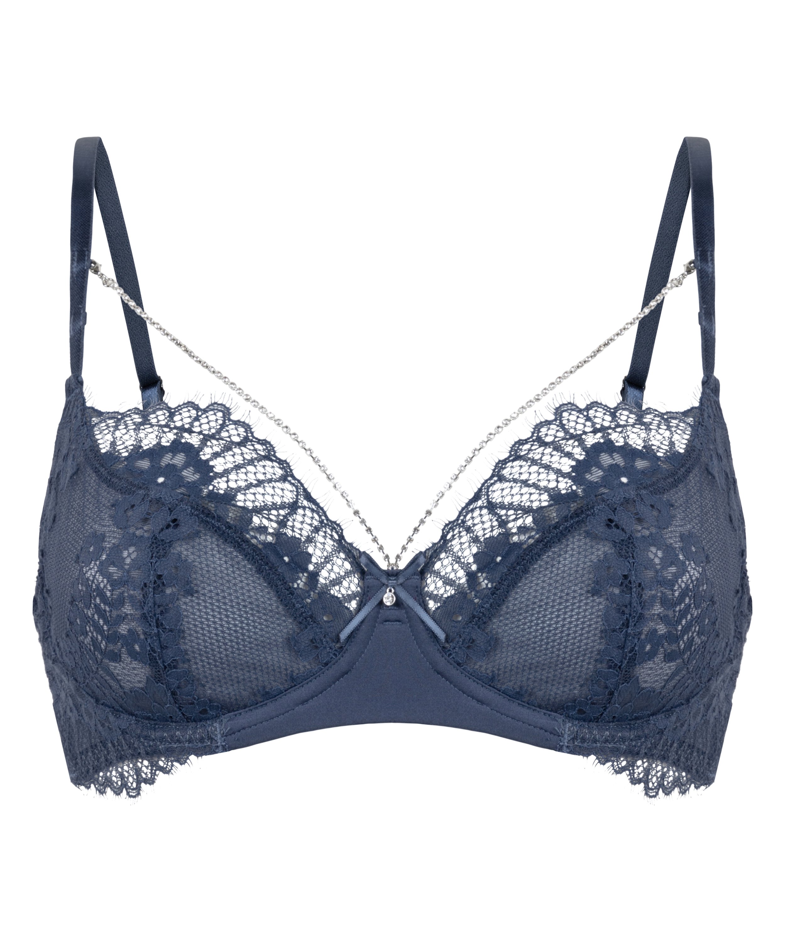 Soutien-gorge rembourré à armatures Pearlene, Bleu, main