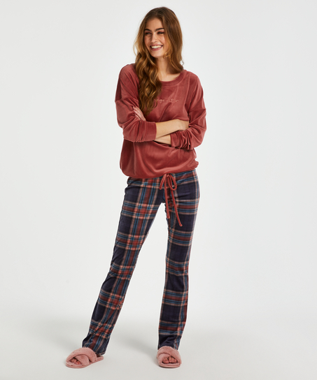 Legging Velours, Bleu