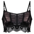 Soutien-gorge à armatures non-préformé longline Cynthia, Noir