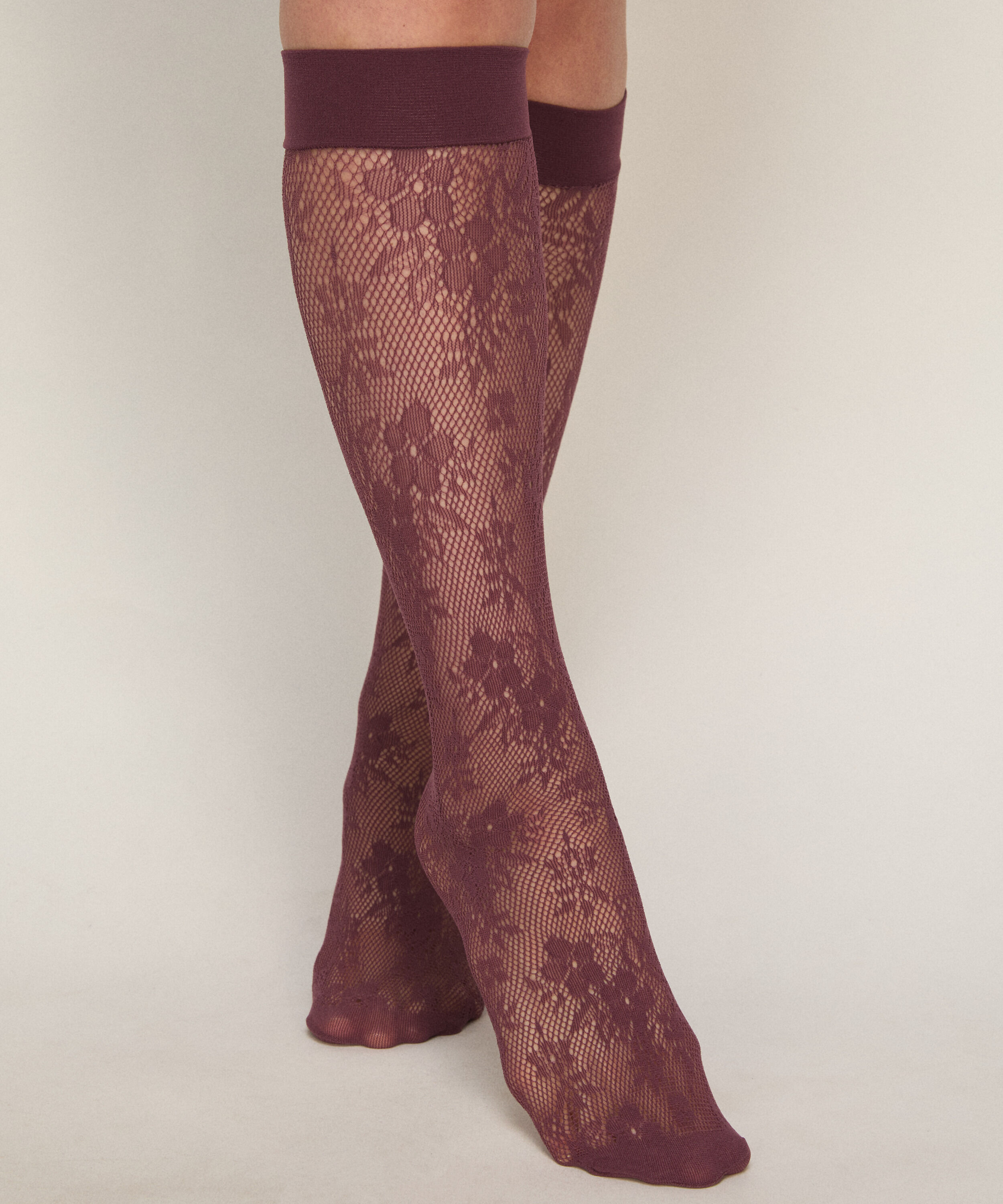 Chaussettes Transparentes Dentelle Résille