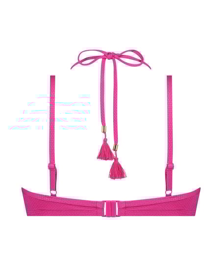 Haut de bikini Lurex Scallop, Rose