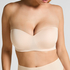 Soutien-gorge push-up sans bretelles à armatures préformé Smooth, Beige