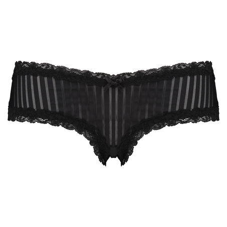 Slip br&eacute;silien V-shape mesh, Noir