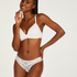 Slip brésilien échancré Arla, Blanc