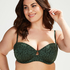 Haut de bikini à armatures préformé Tonal Leo Taille E +, Vert