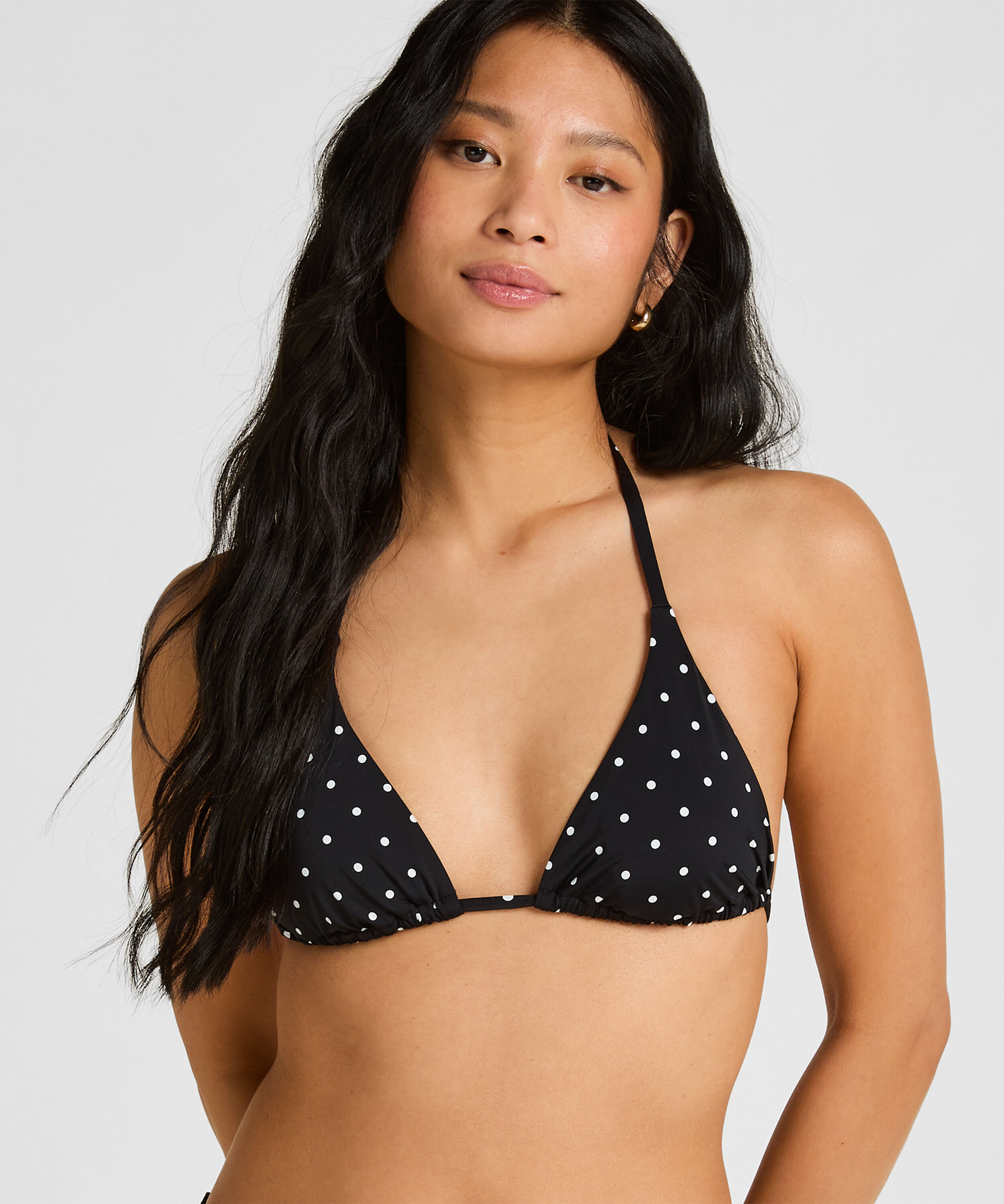 Triangle Bikini Top Luxe, Noir