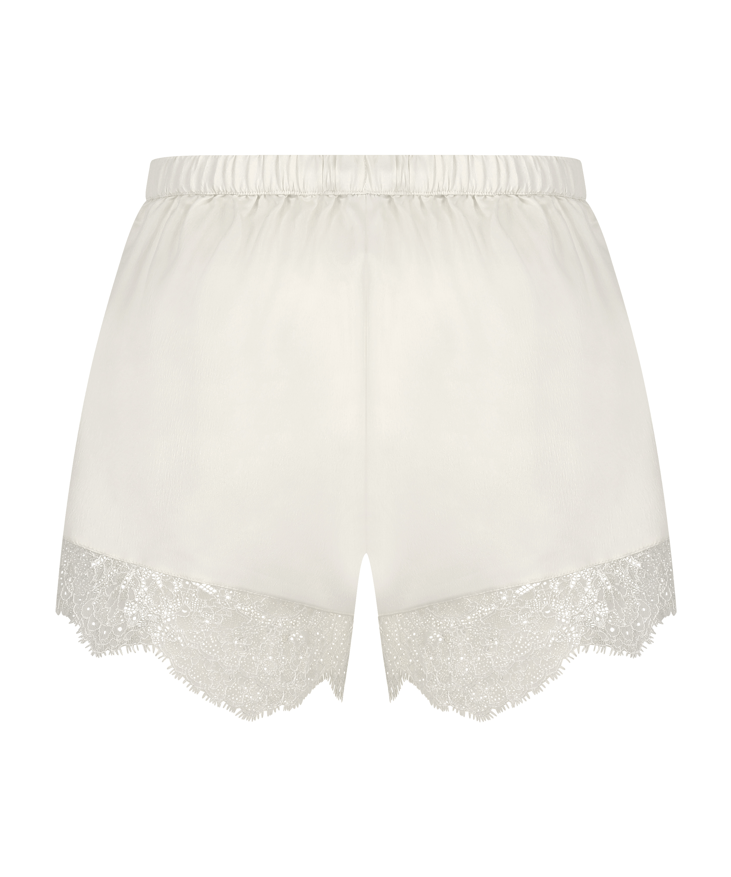 Short en satin Camille, Blanc, main