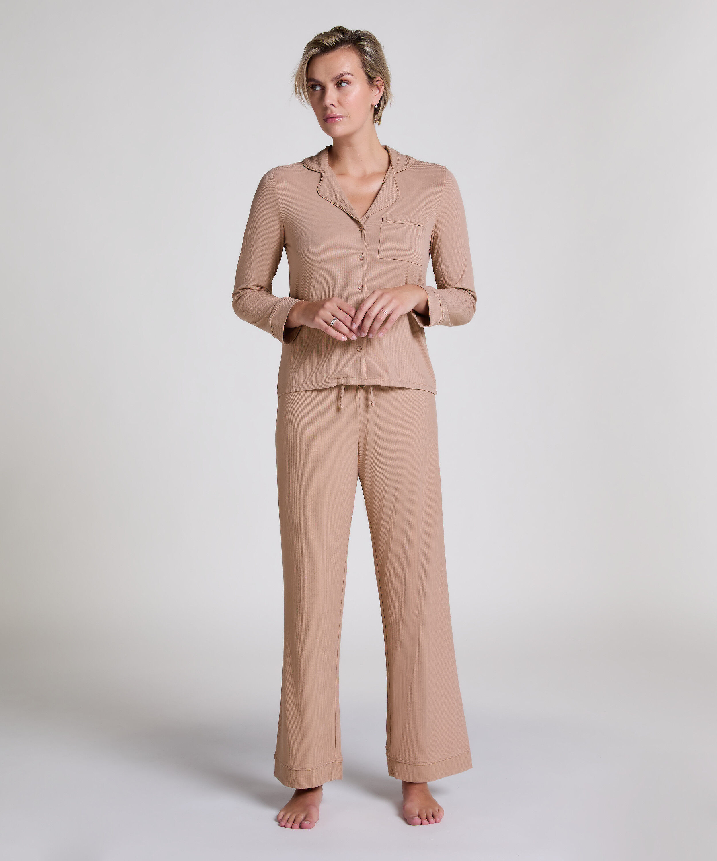 Pantalon côtelé Essential, Beige Pantalon côtelé Essential, Beige