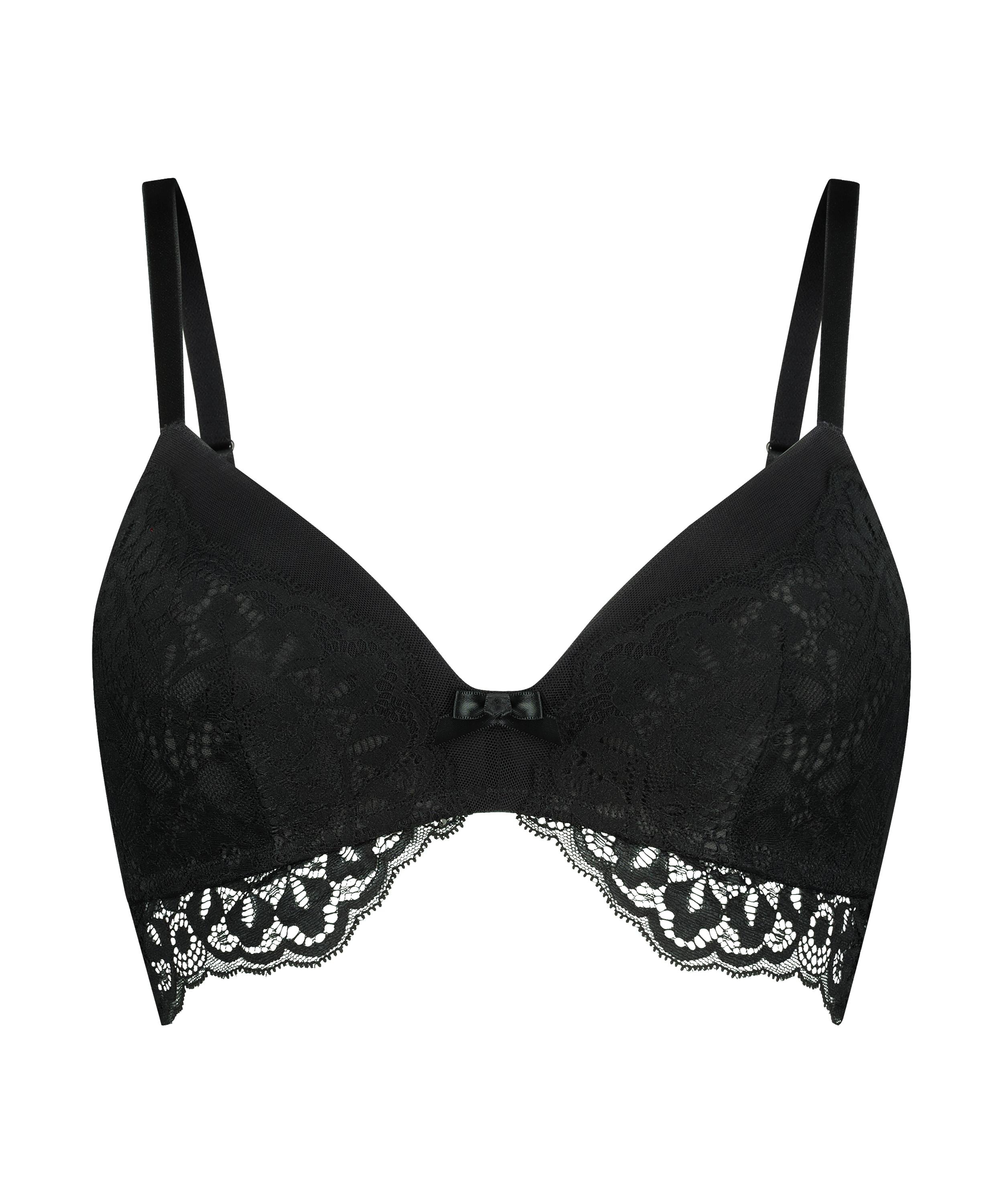 Soutien-gorge sans armatures pr&eacute;form&eacute; Tia, Noir, main