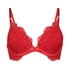 Soutien-gorge push-up préformé à armatures Pauline, Rouge