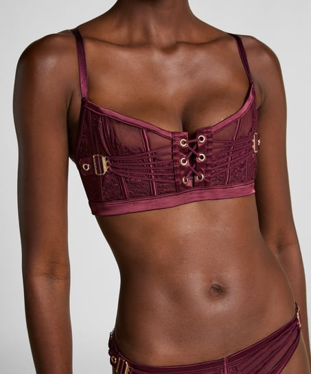 Soutien-gorge non rembourré longline Avela, Rouge