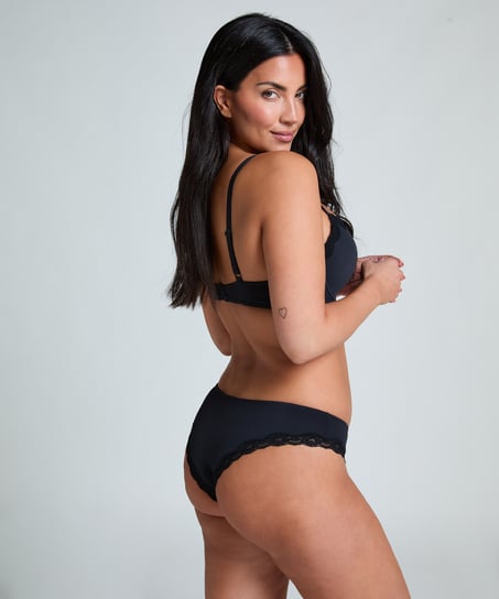 Slip br&eacute;silien Lola, Noir