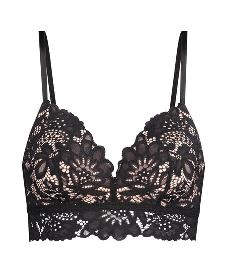 Soutien-gorge préformé sans armatures longline Shiloh, Noir