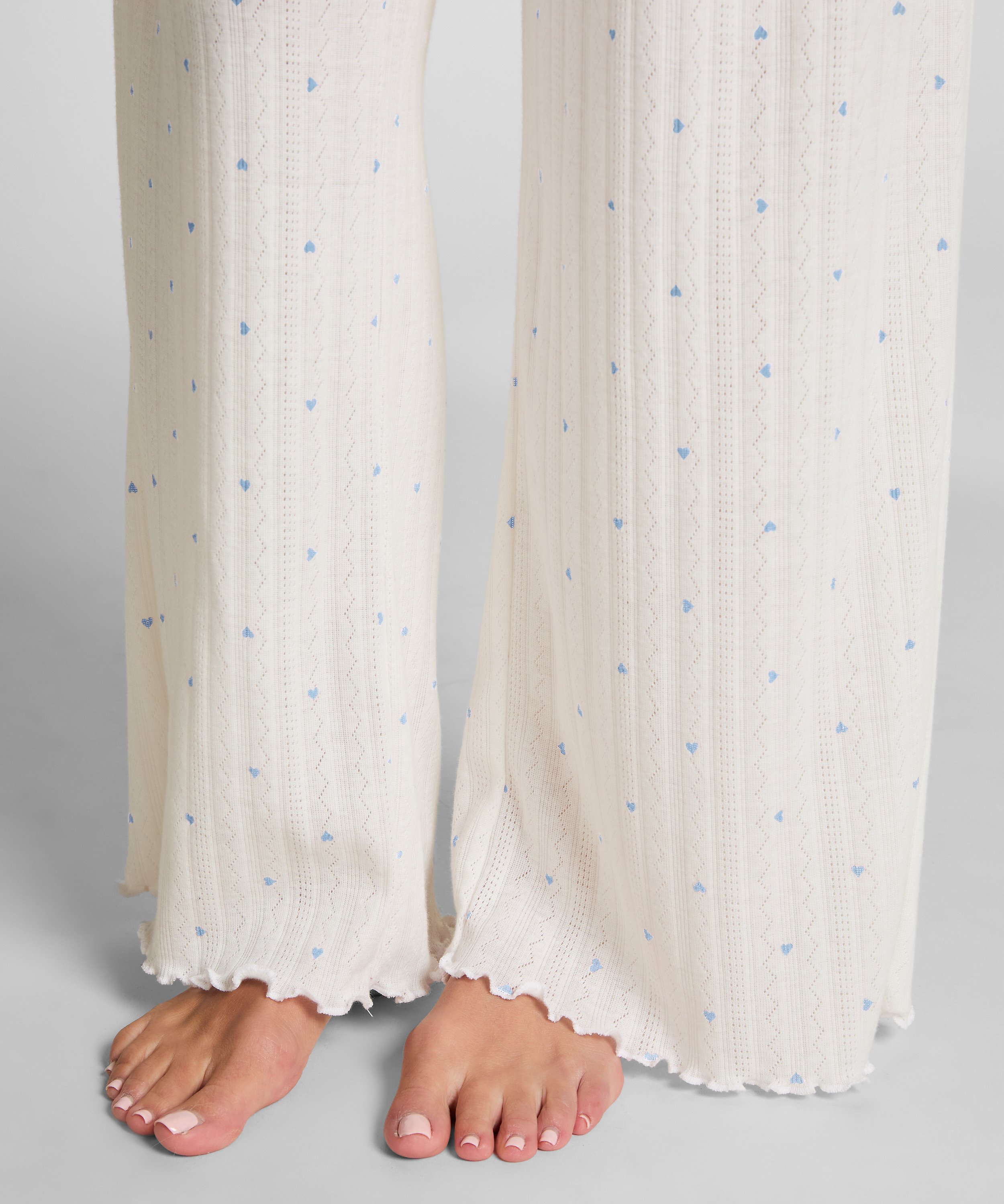 Pantalon de pyjama Pointelle, Bleu, main