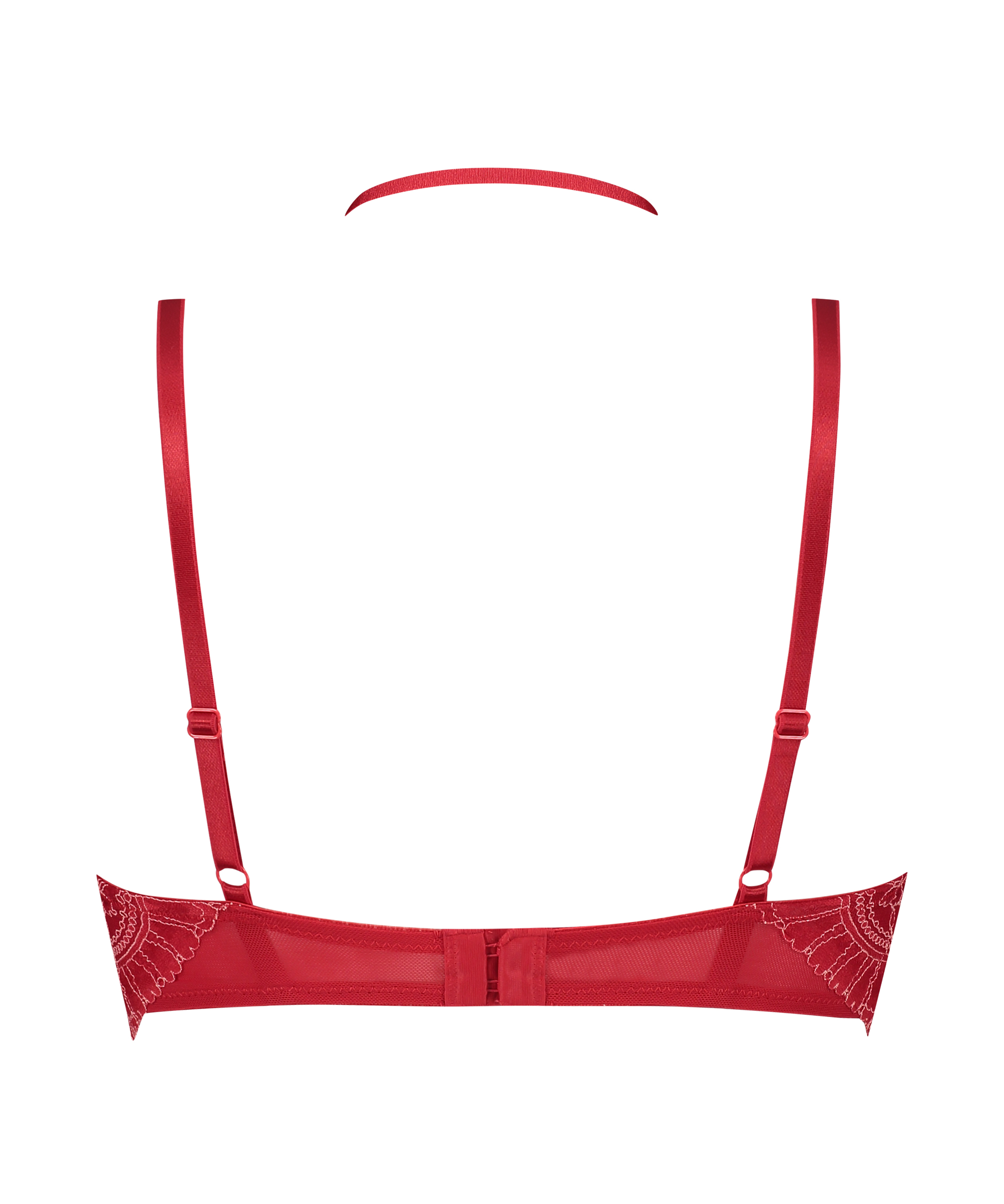 Soutien-gorge long rembourré à armatures Coco, Rouge, main