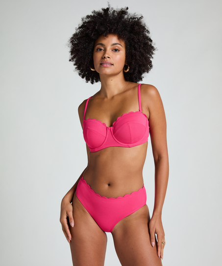 Haut de bikini sans bretelles préformé à armatures Scallop Taille E +, Rose