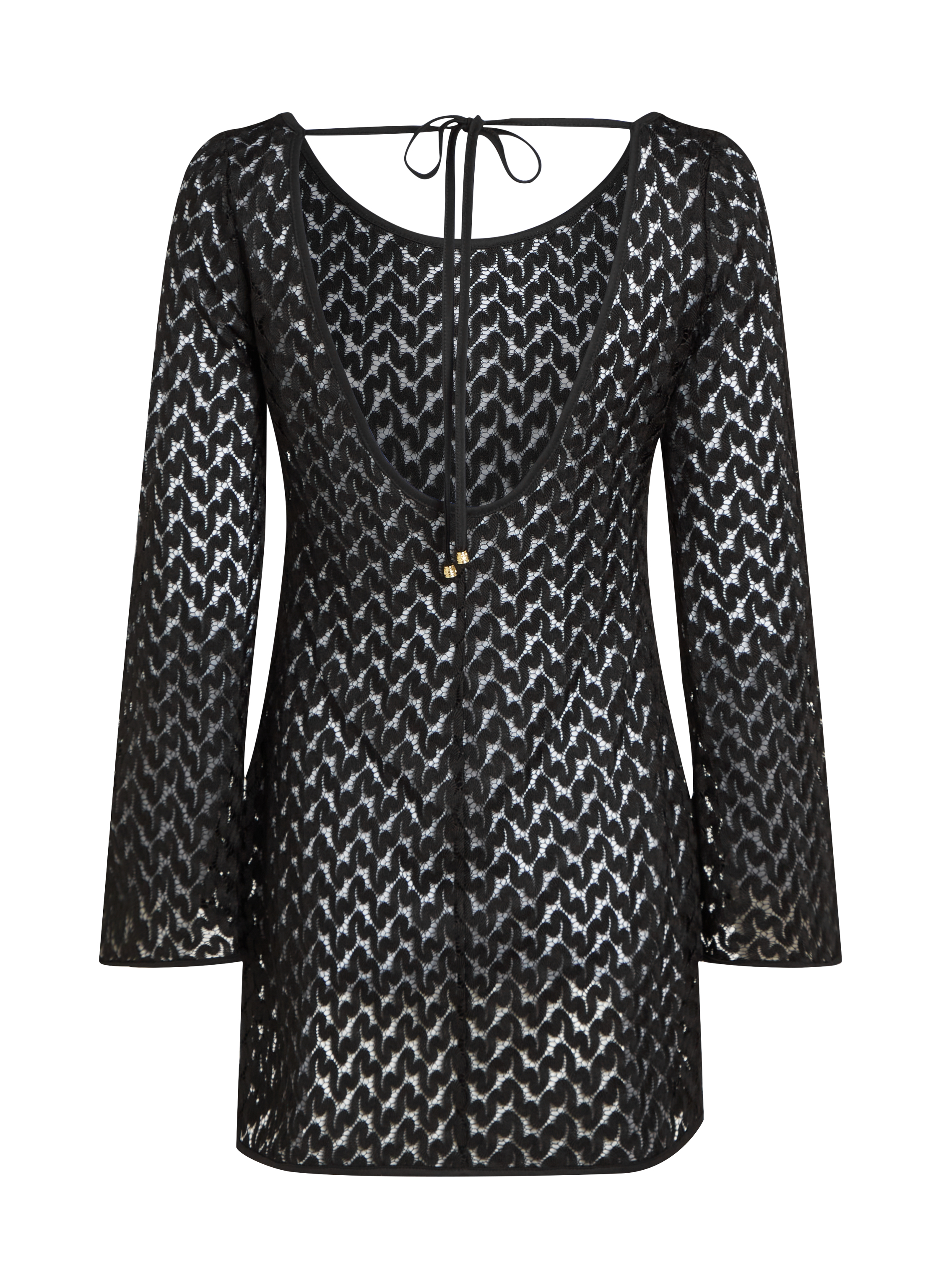 Robe de plage en crochet, Noir, main