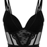 Soutien-gorge à armatures préformé push-up et longline Coco, Noir