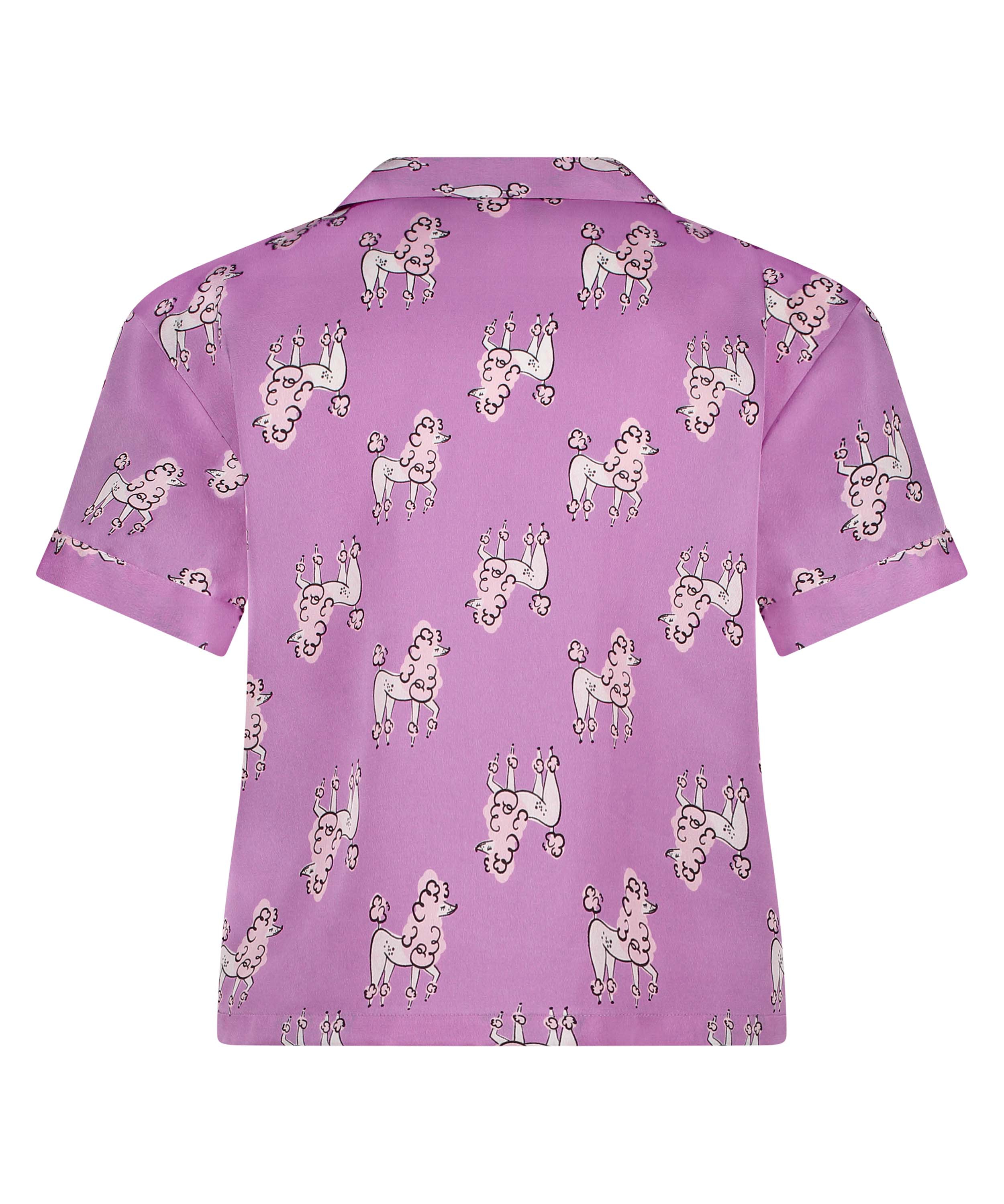 Veste à manches courtes en satin, Violet, main