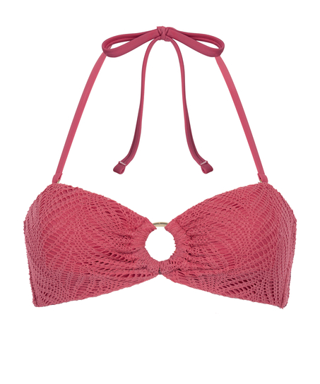 Haut de bikini bandeau Lanai, Rose