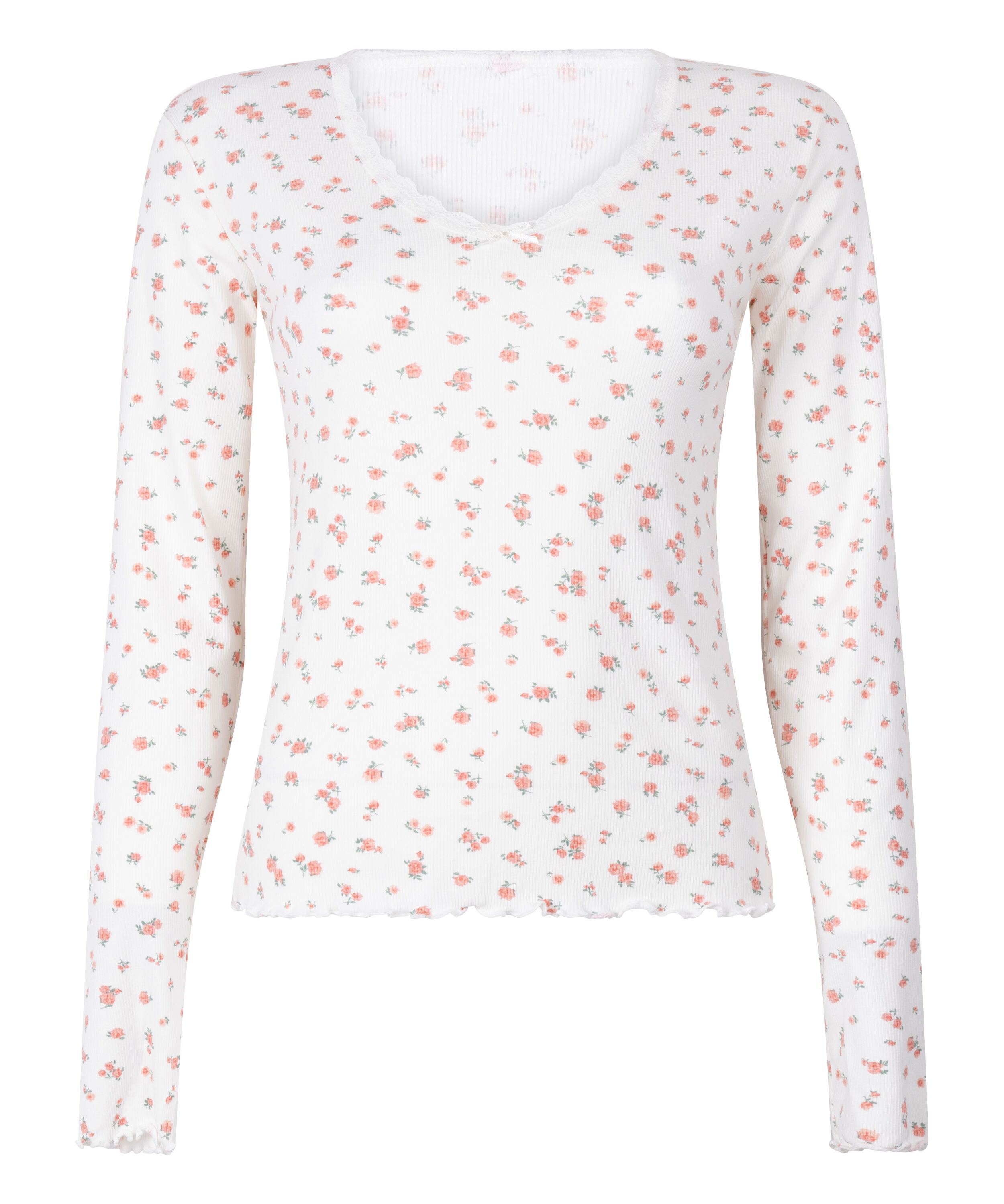 Haut de pyjama c&ocirc;tel&eacute;, Blanc