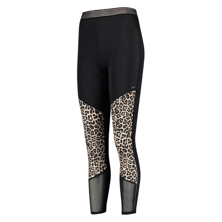 Legging de sport taille haute HKMX Léopard, Gris
