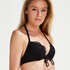 Crochet Bikini push-up Top , Noir