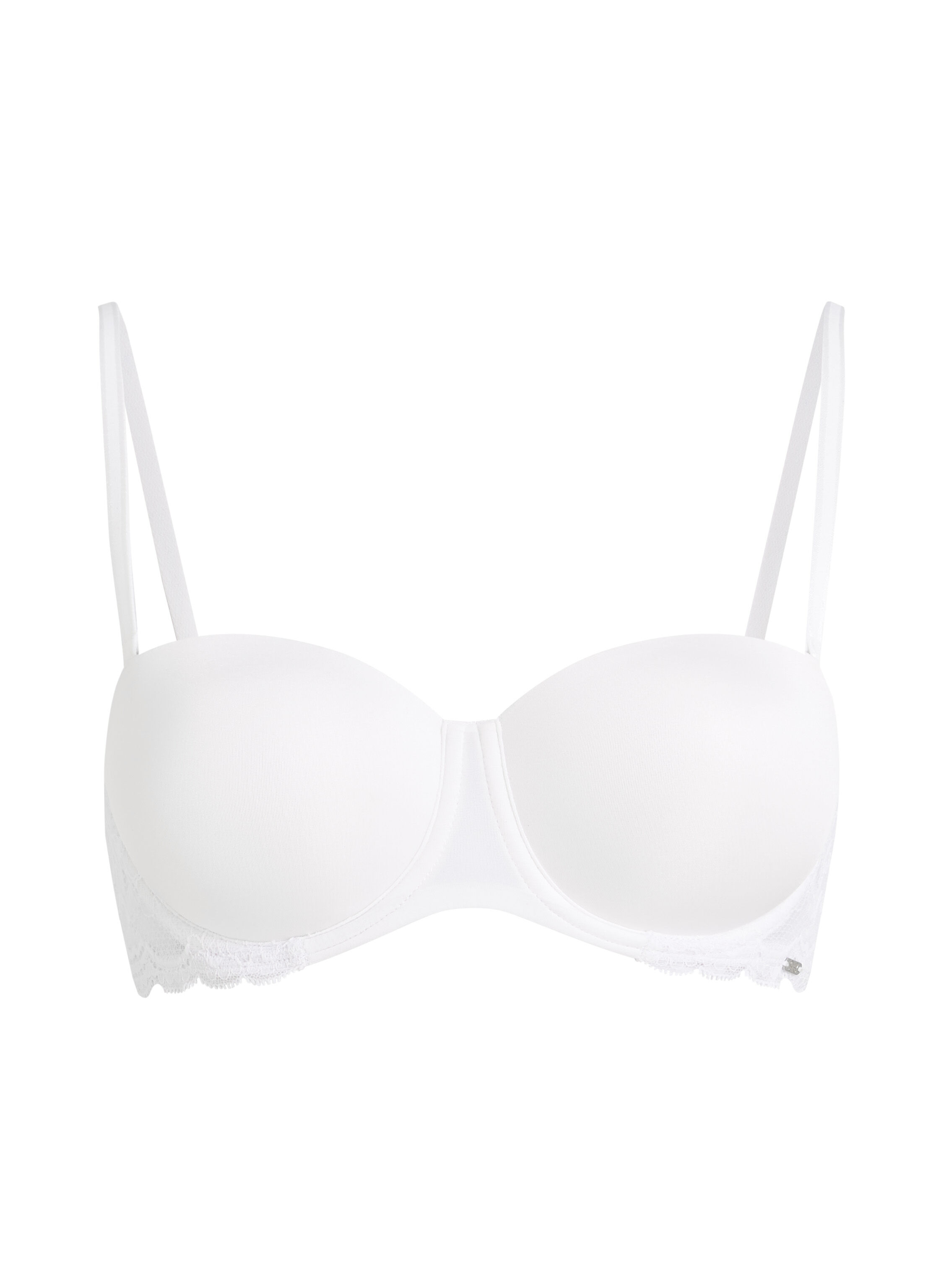 Soutien-gorge &agrave; armatures pr&eacute;form&eacute; sans bretelles Angie, Blanc