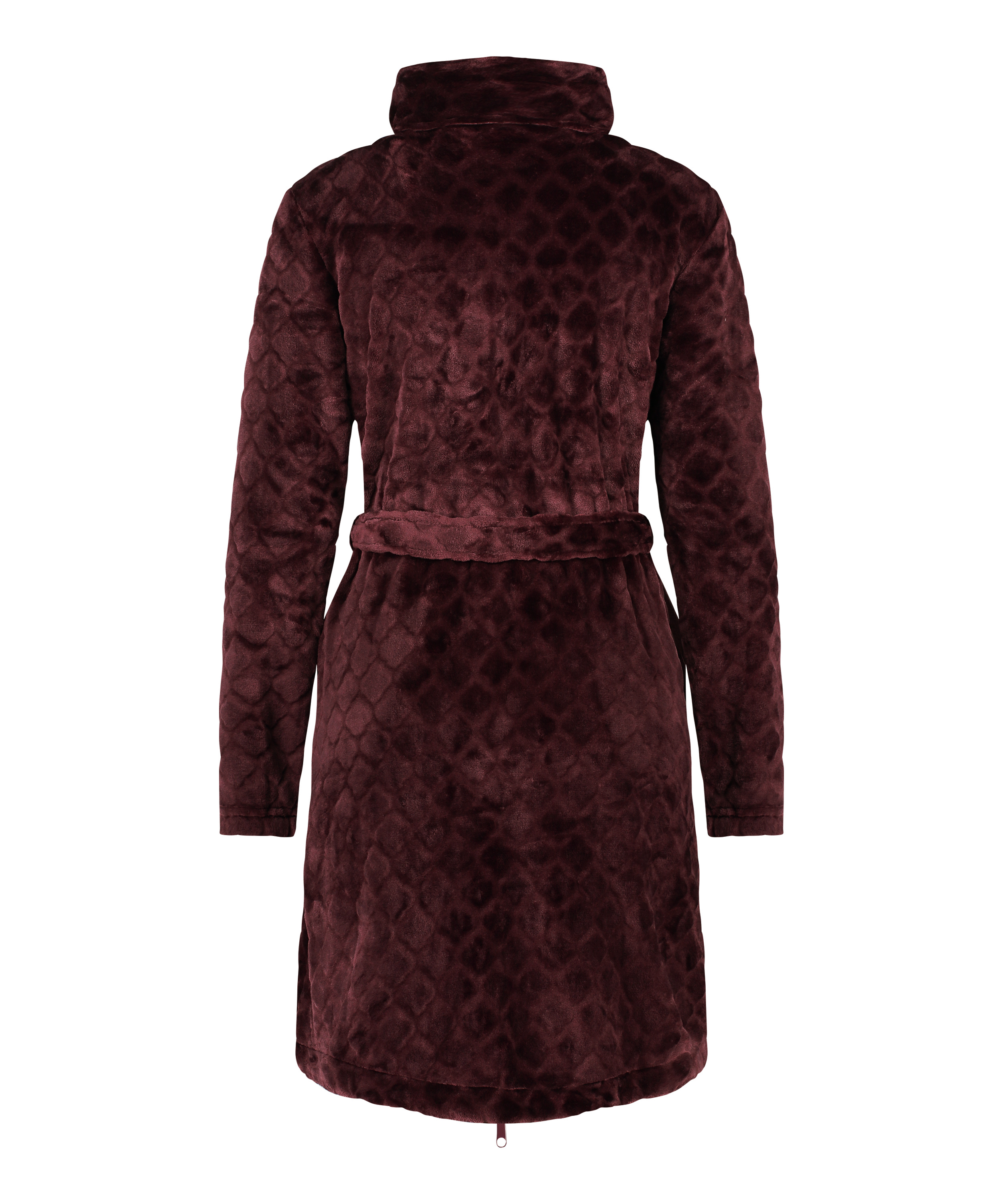 Peignoir en molleton avec fermeture éclair, Violet, main