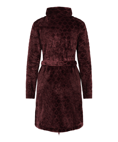 Peignoir en molleton avec fermeture éclair, Violet