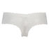 Slip br&eacute;silien V-shape Floral Mesh, Blanc
