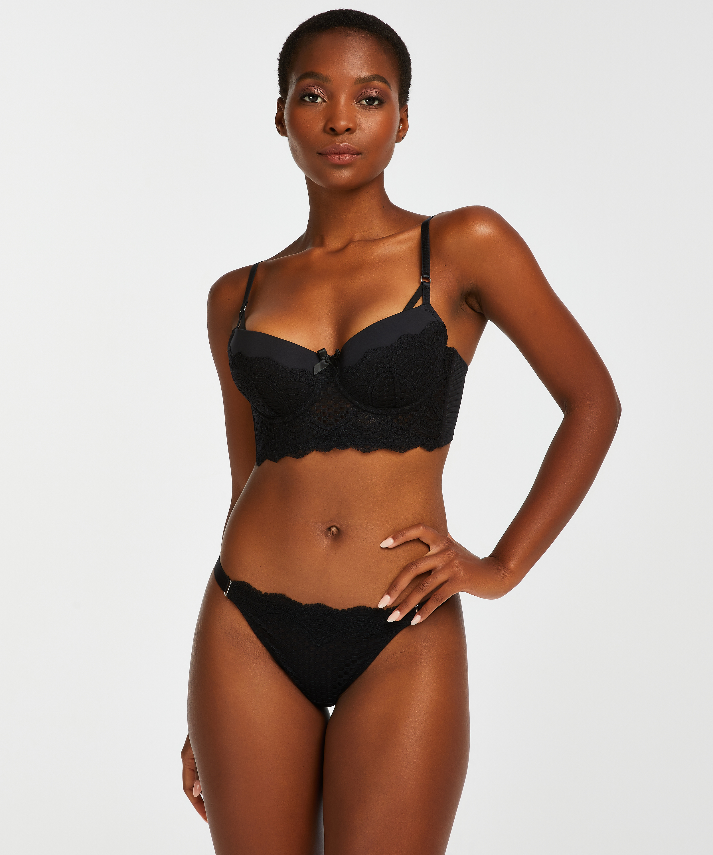 Tanga string Duckie, Noir, main