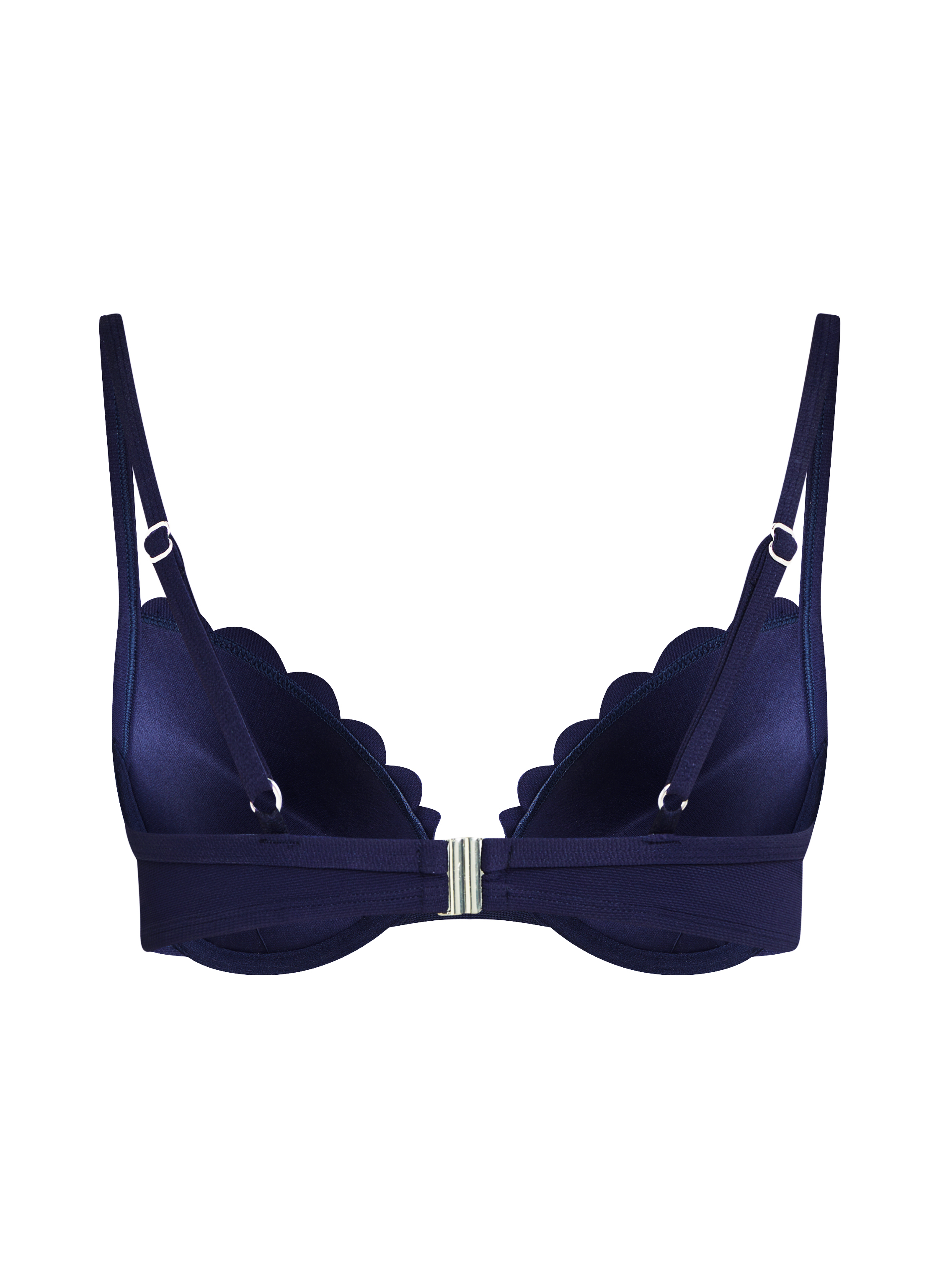 Haut de bikini à armatures à effet push-up préformé Scallop Taille A - E, Bleu, main