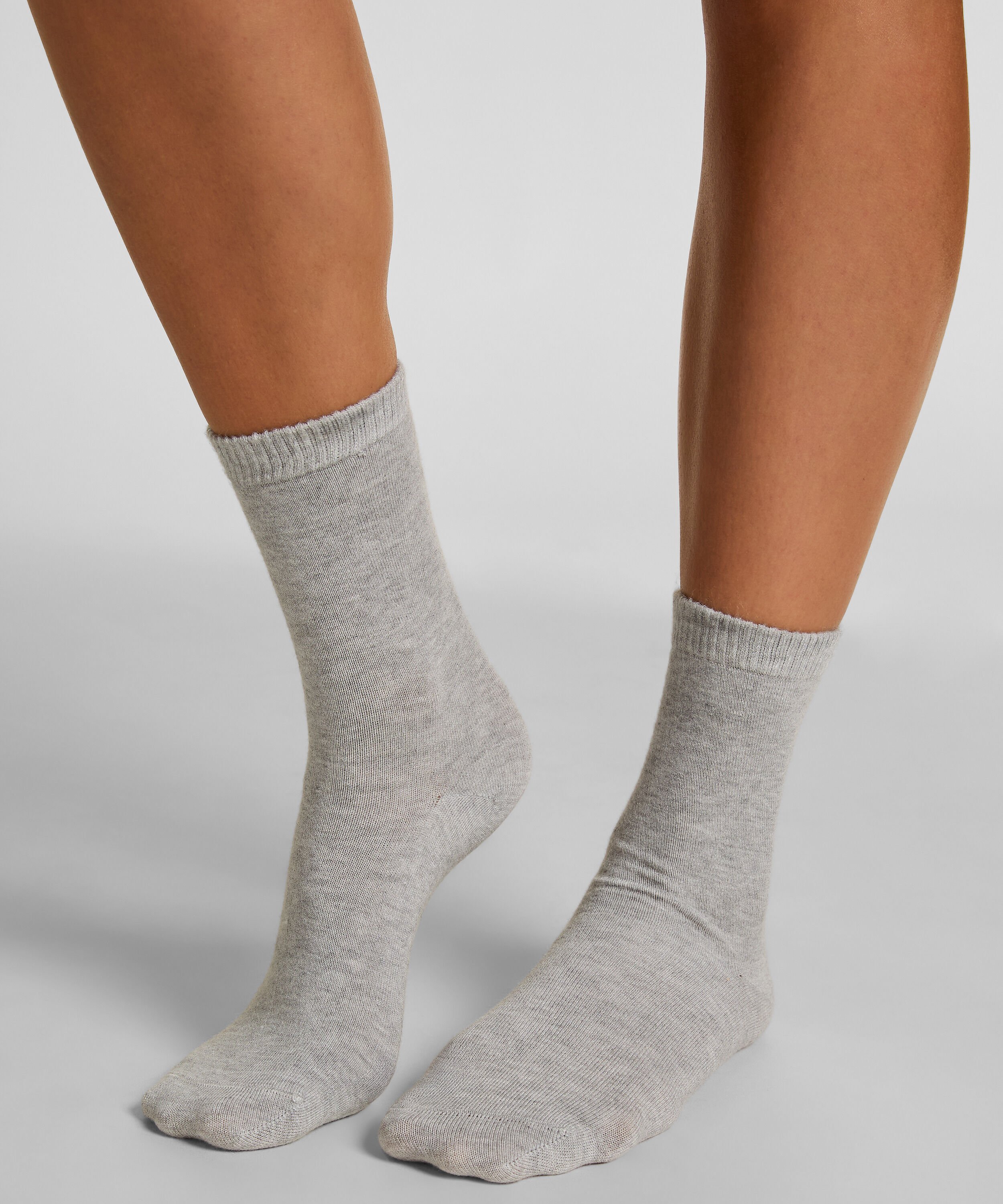 Chaussettes courtes en modal, Gris Chaussettes courtes en modal, Gris