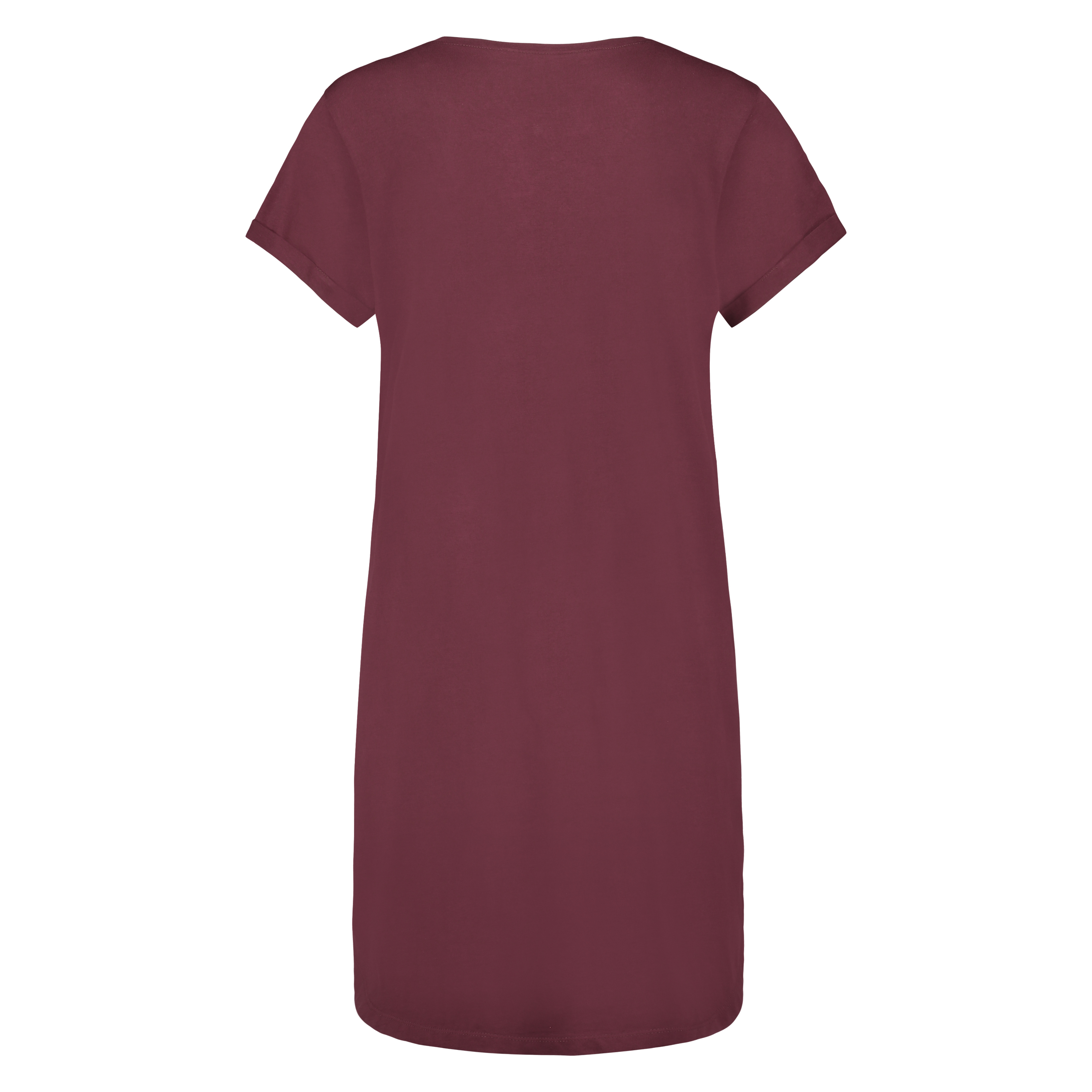 Chemise de nuit à encolure arrondie, Rouge, main