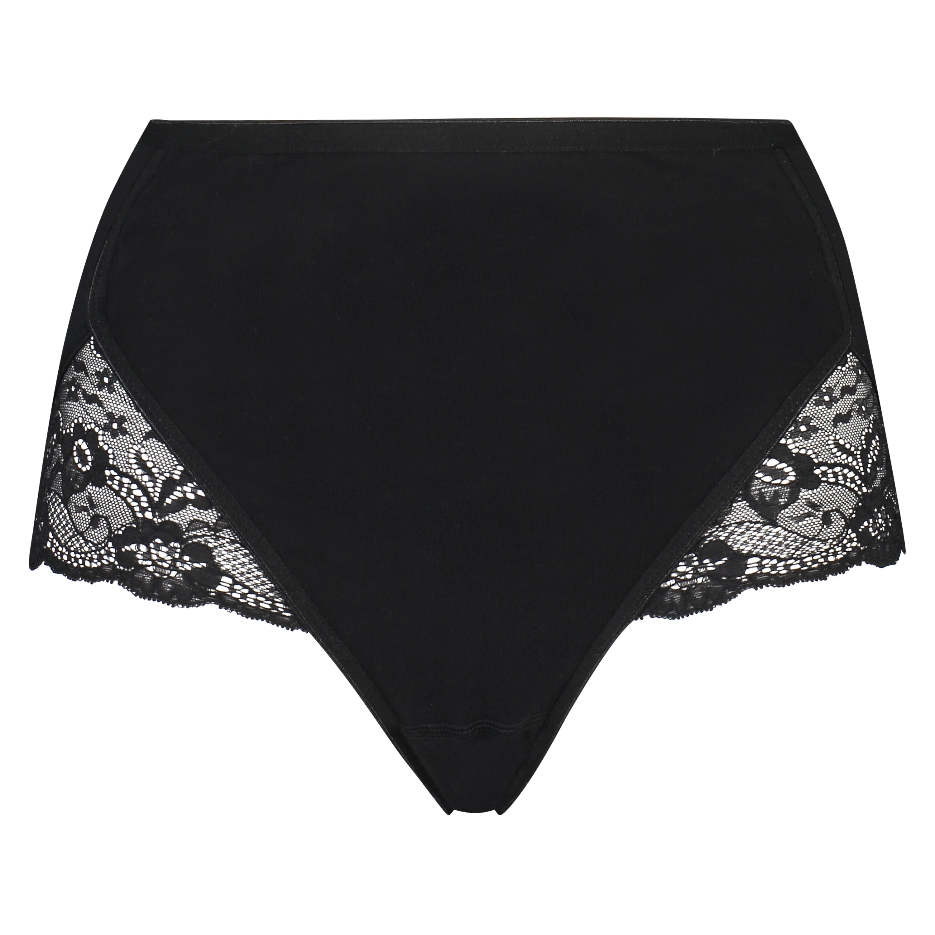 Superslip Lace Maxi coton, Noir, main