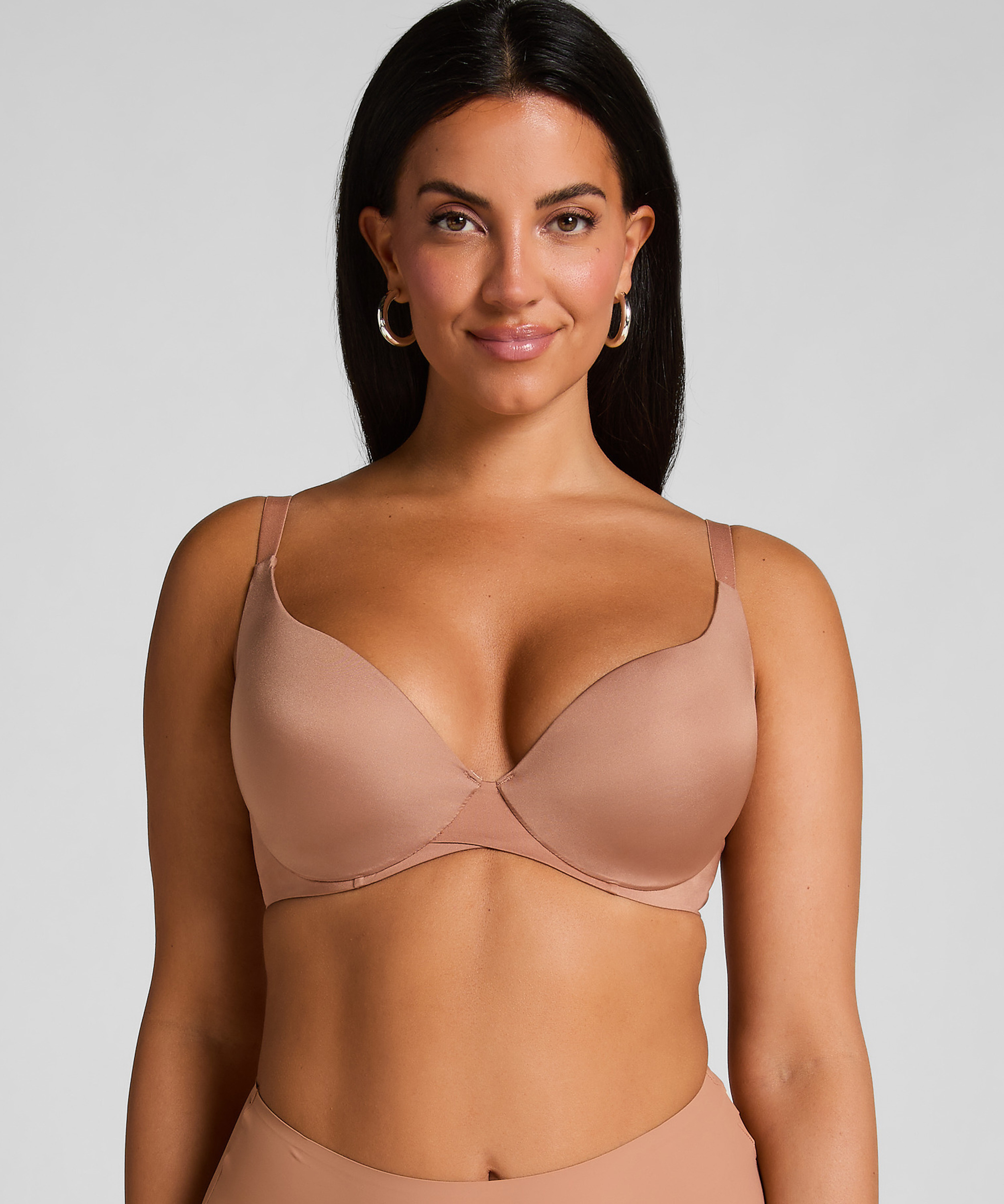Soutien-gorge à armatures préformé Smooth, Marron, main