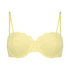 Haut de bikini sans bretelles préformé à armatures Scallop Taille E +, Jaune