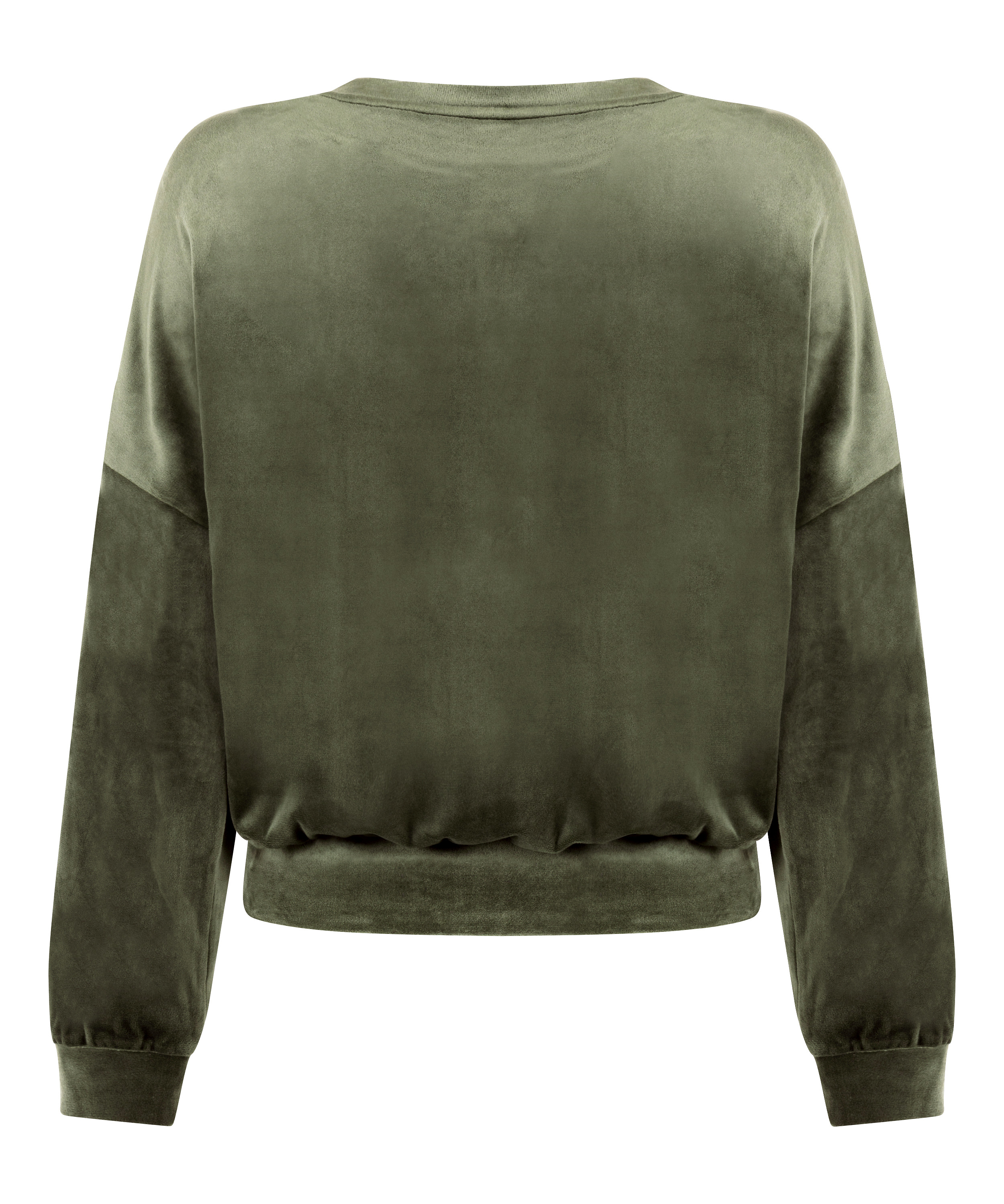 Top Velours, Vert, main