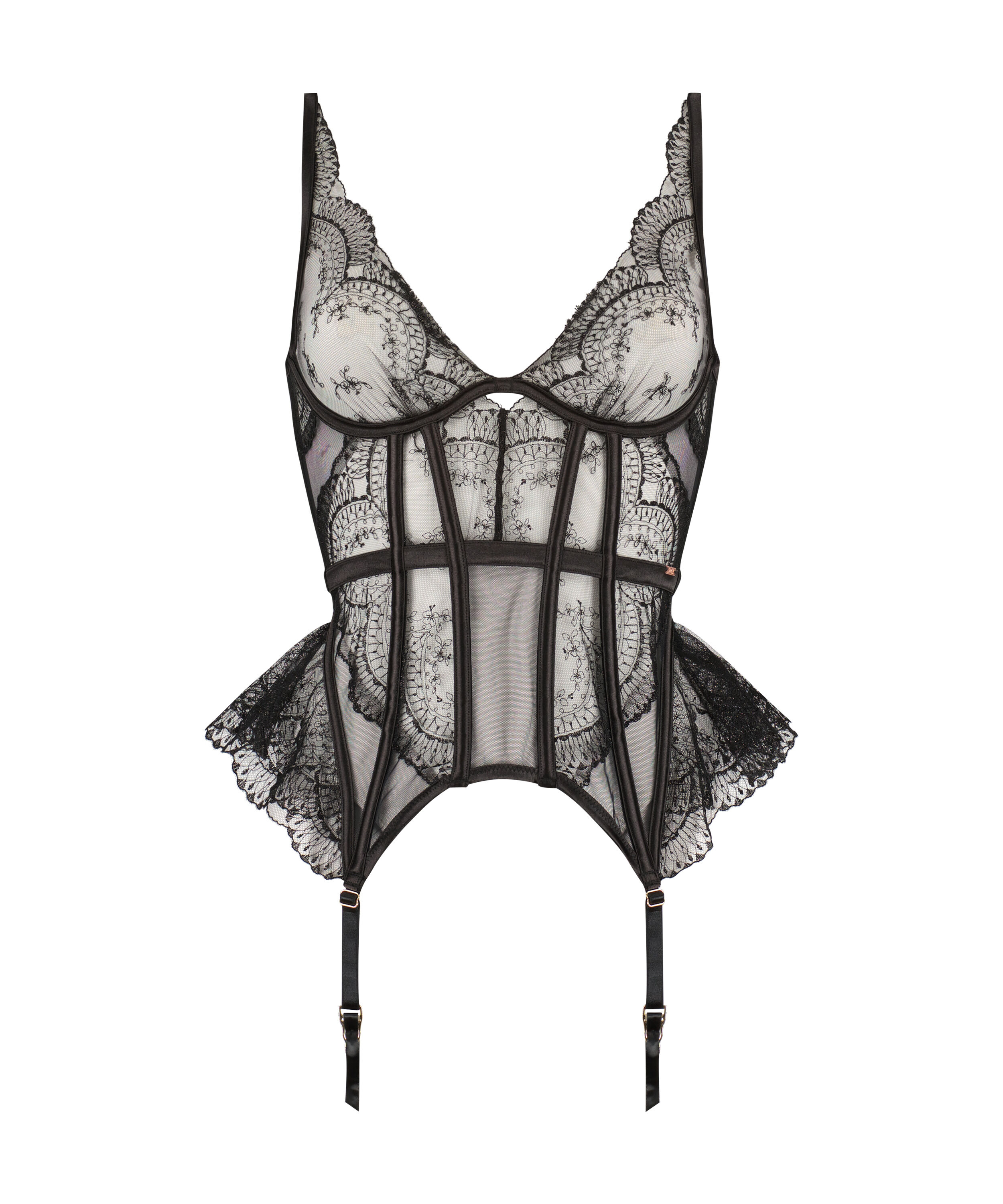 Bustier &agrave; armatures non rembourr&eacute; Akira, Noir