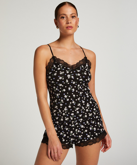 Ensemble de pyjama court Cami, Noir