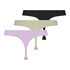 Lot de 3 tanga Invisible bande maille, Violet
