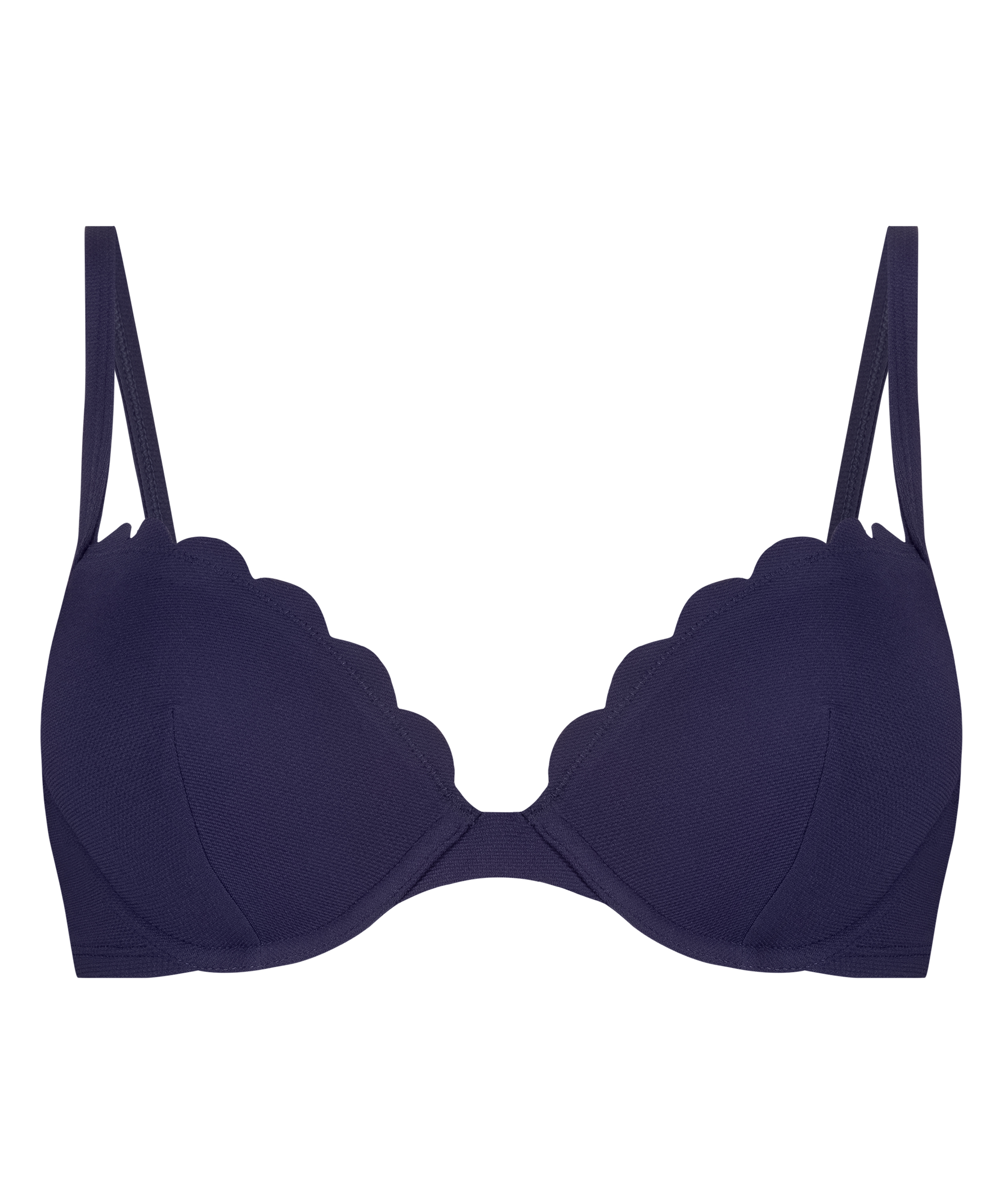 Haut de bikini préformé à armatures Scallop, Bleu, main
