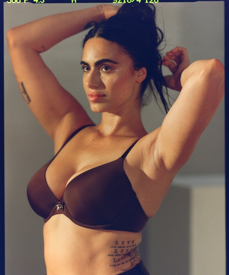 Soutien-gorge à armatures préformé Plunge, Marron