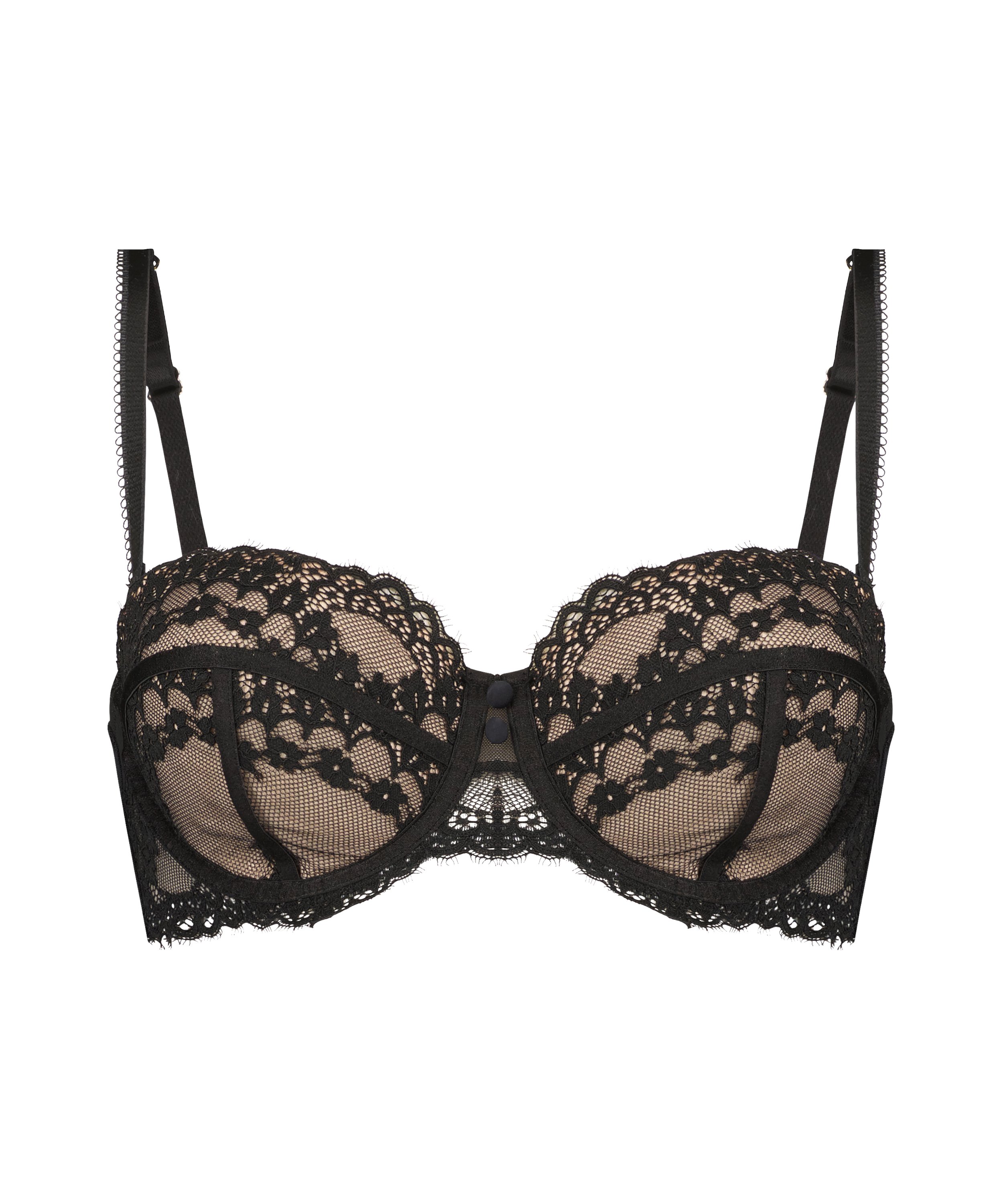 Soutien-gorge à armatures préformé sans bretelles Daisy, Noir, main
