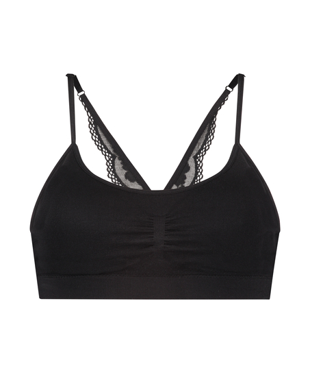 Brassière sans coutures Marine, Noir